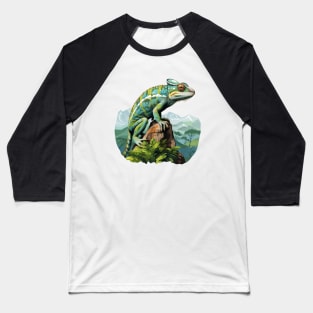 Veiled Chameleon Baseball T-Shirt